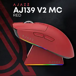 Миша бездротова Ajazz AJ139 V2 MC Wireless/Bluetooth/USB Red (AJ139-V2-MC-R) - мініатюра 8
