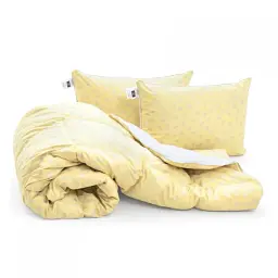 Набір MirSon пуховий №9517 Bio-Beige зима ковдра 200х220 см + 2 подушки бежевий (2200010805260) - мініатюра 2