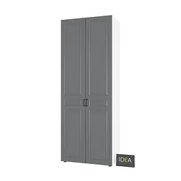 Шафа для одягу з полицями С-9.2 Білий/Асфальт Idea - мініатюра 3