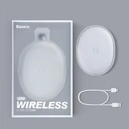 Бездротовий зарядний пристрій Baseus Jelly wireless charger 15 W WXGD-02 білий - мініатюра 4