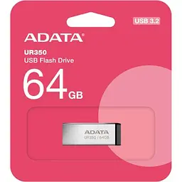 USB флеш накопичувач ADATA 64GB UR350 Silver-Black USB 3.2 (UR350-64G-RSR/BK) - мініатюра 5