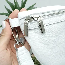 Бананка жіноча шкіряна Handycover S351 біла через плече - мініатюра 7