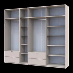Розпашна Шафа для одягу Doros Лукас Кашемір 3+4 ДСП 280х50х240 (42005120) - мініатюра 3