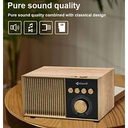 Портативна колонка ретро Kisonli G10 Bluetooth 1200 mAh 5 Вт Red-Wood - мініатюра 6