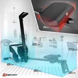 Гребний тренажер Hop-Sport HS-060R Cross білий  - мініатюра 19