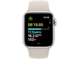 Смарт-годинник Apple Watch SE 2 GPS 40mm Starlight Aluminium Case with Starlight Sport Band S/M (MR9U3) - мініатюра 2