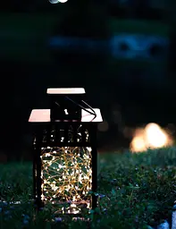 Вулична сонячна гірлянда 5 метрів з 50 LED лампами, тепле світло, комплект 2 шт - мініатюра 7