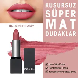 Помада для губ Note Cosmetique Mattever Lipstick відтінок 06 Sunset Party 4 г - мініатюра 3