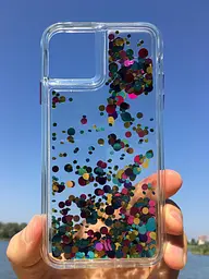 Чохол протиударний з плаваючими блискітками Case-Mate Waterfall CM039420 для iPhone 11 Pro Max/XS Max (6.5") Confetti - мініатюра 4
