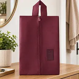 Практична дорожня сумка для взуття 35×23 см, портативна, пилозахисна, червоного кольору KT9002014 - мініатюра 6