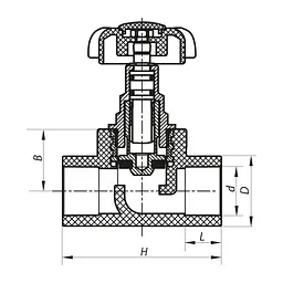 Кран вентильний Koer 50 PPR K0187.Pro KP0241 - мініатюра 2