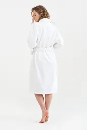 Халат махровий unisex Lotus Home - Basic Line white L - мініатюра 5