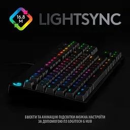 Клавіатура Logitech G PRO Mechanical Gaming USB UA Black (920-009392) - мініатюра 5