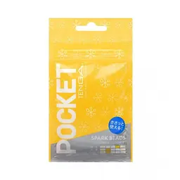 Кишеньковий міні-мастурбатор Tenga Pocket Spark Beads, 7.5х5.5 см (жовтий)