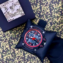 Наручний годинник чоловічий 012RD Black-Red Patriot acs0030993 - мініатюра 3