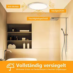 Стельовий LED світильник 18W 3000K IP44 Ø22 см WarmLight - мініатюра 5