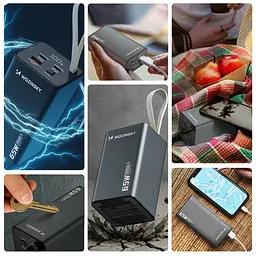 УМБ Wozinsky 30000mAh K65+ 65W PD,QC USB-A,2xUSB-C Gray - мініатюра 6