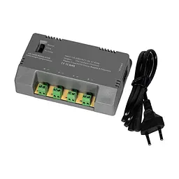 Блок живлення Kraft KRF-1204B (4CH) 60W, 4 канали навантаження, 12V/1A на 1 канал, з регулятором напруги для компенсації довжини кабелю (43-00144) - мініатюра 10