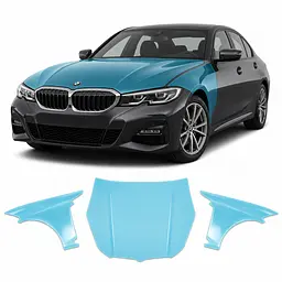 Антигравійна захисна бронеплівка за лекалами для BMW 3 Series G20 2019-2022 - капот і передні крила