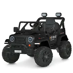 Джип M 6289EBLR-2 2.4G радіок 1*12V7AH 2*45W EVA BLUETOOTH музика світло шкіра чорний