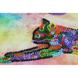 Набір-міді для вишивки бісером "Грайливе кошеня" AMB-060 20х20 см - мініатюра 4