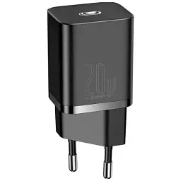 Мережевий зарядний пристрій Baseus Super Si Quick Charger 20W Sets Чорний (CCSUP-B01)