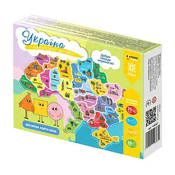 Магнітна карта-пазл Нескорені міста України, 25 пазлів областей та Крим ZIRKA От 7-ми лет det0013170 - мініатюра 1