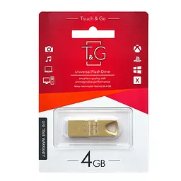 Флеш-накопичувач USB 4GB T&G 117 Metal Series Золотистий (TG117GD-4G) - мініатюра 2
