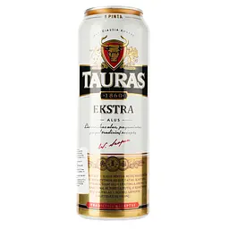 Пиво Tauras Extra світле, 5.2%, з/б, 0.568 л