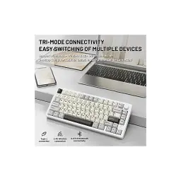 Клавіатура Attack Shark X86 RGB Wireless/Bluetooth/USB UA Starlight White (X86SW_AS) - мініатюра 3