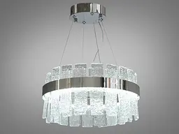 Люстра стельова LED Diasha 817/400CH Ефектна, 90W, срібна, кришталева, сучасний стиль для вітальні, коридору, спальні