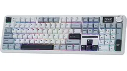 Клавіатура Aula F108 Pro Wireless Gasket Keyboard Reaper Switch 2.4G/BT EN/UA White (6978080501318) - мініатюра 2