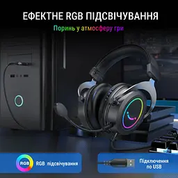 Навушники Fifine RGB чорні (H3) - мініатюра 5