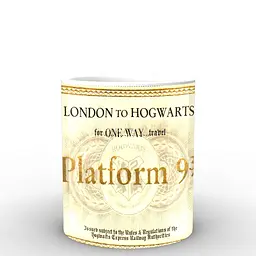 Кухоль GeekLand Harry Potter Гаррі Поттер Квиток на Хогвартс Експрес HP.02.032 330 мл білий - мініатюра 3