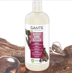БІО-Шампунь Glossy Shine для блиску волосся з Протеїновим комплексом та Березовим листям SANTE 500 мл - мініатюра 2