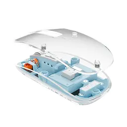 Маніпулятор миша бездротова WIWU Crystal Magnetic Wirless Mouse WM105 (Dual-bluetooth +2.4G three-mode) blue - мініатюра 3