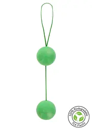 Вагінальні кульки Fuck Green Sphere Balls, 3.2 см, зелений - мініатюра 4