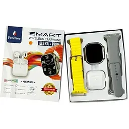 Смарт-годинник Fendior S30 Pro Max+TWS Grey/Yellow - мініатюра 3