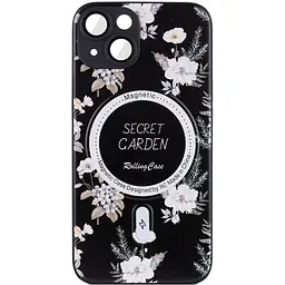 TPU+PC чохол Secret Garden with MagSafe для Apple iPhone 15 (6.1) Black