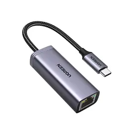 Мережевий адаптер Ethernet UGREEN CM483 зовнішня мережева карта з USB-C 3.1 Gen 1 на порт RJ45 до 1000 Мбіт/с для Windows macOS Linux та iPadOS із підтримкою Switch без встановлення драйверів у Windows 11/10/8.1/8 macOS та iPadOS з індикаторами живлення та передавання даних з вбудованим кабелем в обплетенні на чипі AX88179A сіро-чорний (40322)