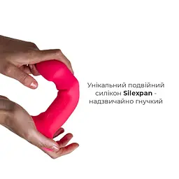 Ділдо з вібрацією Adrien Lastic Hitsens 2 Pink, відмінно для страпону, макс діаметр 4 см, довжина 17,2 см - мініатюра 3