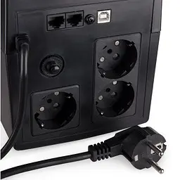 Пристрій безперебійного живлення Vinga LED 1200VA plastic case with USB (VPE-1200PU) - мініатюра 10