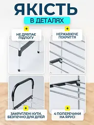 Полиця для взуття 6 секцій New shoe rack - мініатюра 5