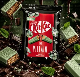 Шоколадний батончик Nestle Kit Kat The Villain Mint Dark Chocolate 41.5 г - мініатюра 2