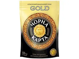 Кава розчинна Чорна карта 50г Голд пакет