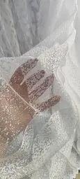 Тюль абстракція жакардова біла 300х230 - мініатюра 2
