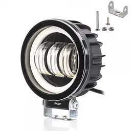 Світлодіодна додаткова LED фара 90х60 mm / Лінза з ДХО / 30W / 10Wх3 / 10-30V / 3500LM / 1 шт.