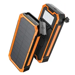 Сонячний повербанк iBattery YD-888K з ліхтариком 30000 mAh orange