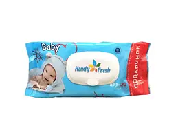 Вологі серветки Handy fresh 120 клапан Baby без спирту синя