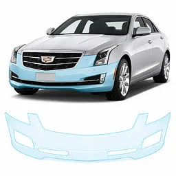 Антигравійна захисна бронеплівка за лекалами для Cadillac ATS I 2013-2019 - передній бампер
